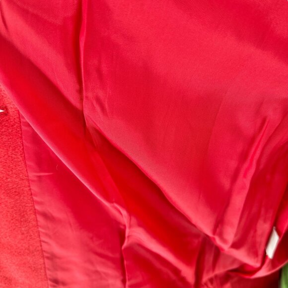 Luisa Spagnoli Vintage Coat Womens Size S Red Wool Pockets LS Made In Italy - Picture 6 of 14